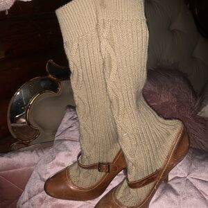 Y2k Unique Mary Jane’s with Knit Leg Warmers